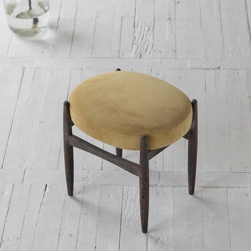 كرسي استرخاء من خشب الاوك بمقعد قماشي