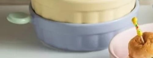 صينية فرن دائري بالوان الباستيل من السيراميك