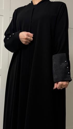 عبايه مقفله كامل بالطقطق مرينه بقماش جاكار كوري ول...