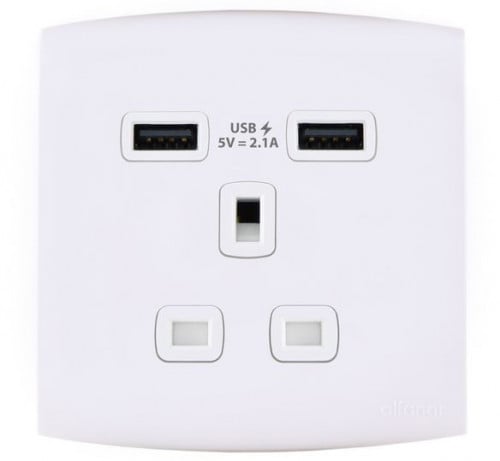 فيش 13 امبير مع USB كلاسيك الف من الفنار