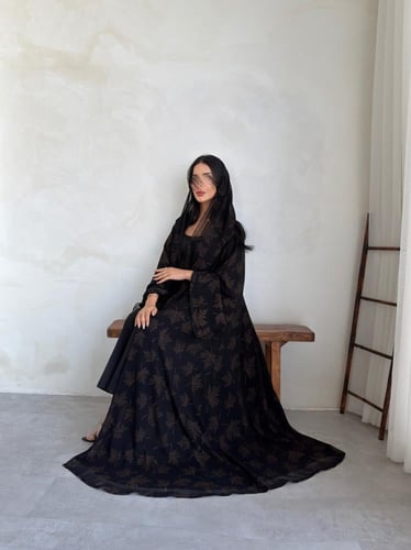 شيفون مبطن بني