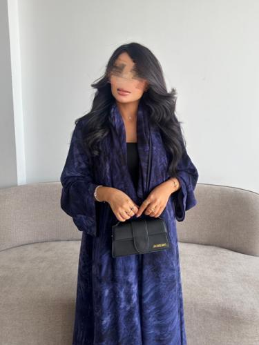 شيفون مشجر ازرق