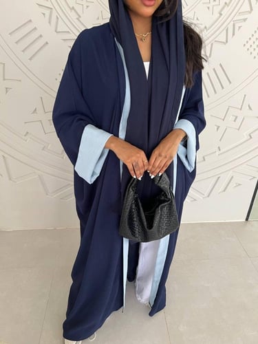 بشت كويتي كحلي وسماوي