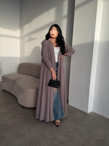 حرير بيج غامق دبل كلوش