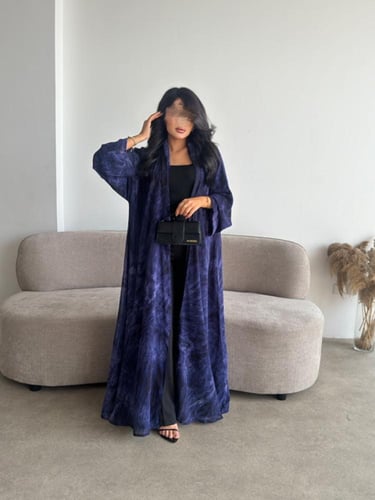 شيفون مشجر ازرق