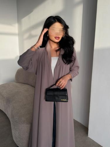 حرير بيج غامق دبل كلوش