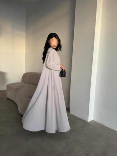 حرير بيج فاتح دبل كلوش