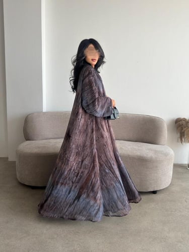 شيفون مشجر رصاصي