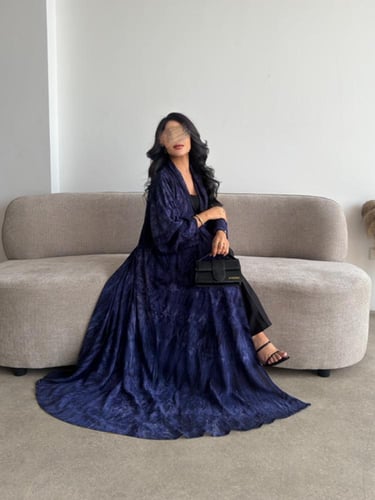 شيفون مشجر ازرق