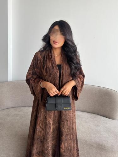 شيفون مشجر بني