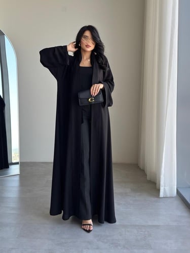 كريب ملكي كوري كلوش كويتي أكمام مربعه