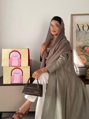 لنن هندي رمادي