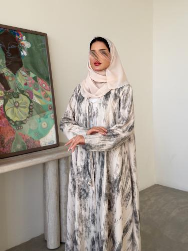 كريب لنن مطبوع بيج