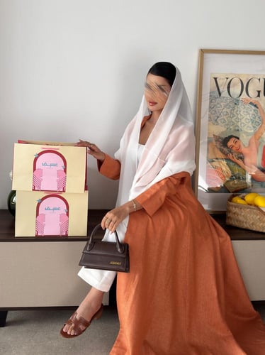 لنن هندي درجات البرتقالي