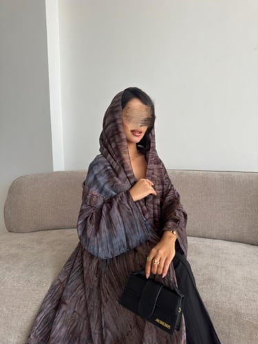 شيفون مشجر رصاصي