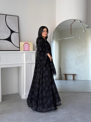 شيفون مبطن رمادي