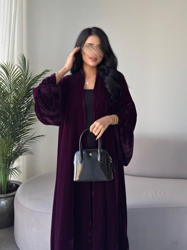 مخمل لون بنفسجي فاتح مع مخمل مكسر بنفسجي فاتح كلوش...