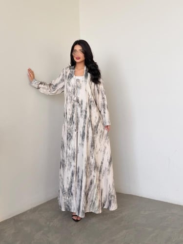 كريب لنن مطبوع بيج