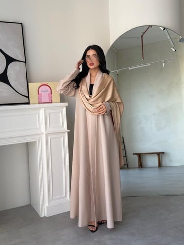 كريب لمار مع شال حرير تركي بيج