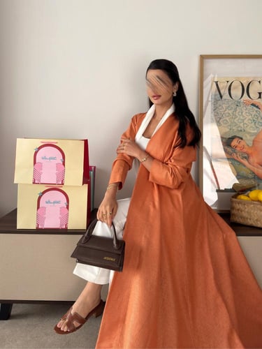 لنن هندي درجات البرتقالي