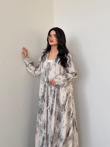 كريب لنن مطبوع بيج