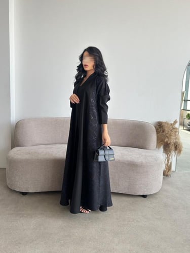 كريب لمار اسود من الأمام والخلف كتان كحلي