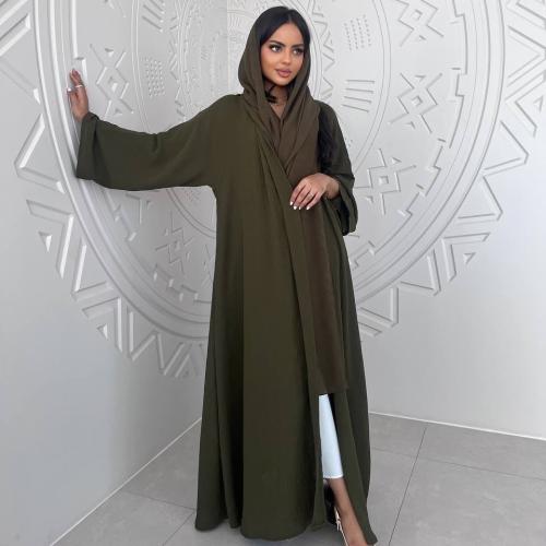 كريب مغسول كلوش لون عشبي