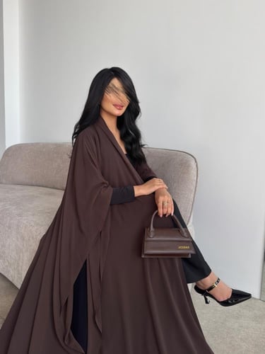 بلاك بيري اسود مع شيفون بني أكمام استرتش