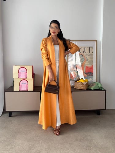 لنن هندي برتقالي صريح