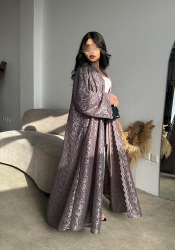 دانتيل مبطن بيج فاتح