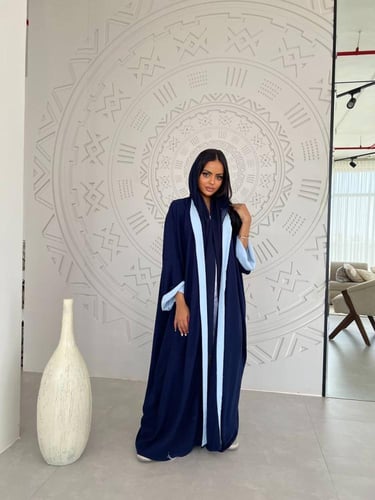 بشت كويتي كحلي وسماوي