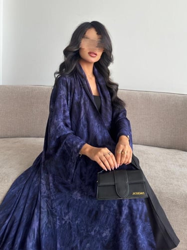 شيفون مشجر ازرق