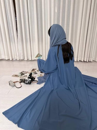 كلوش بحري قماش كريب أوكراني