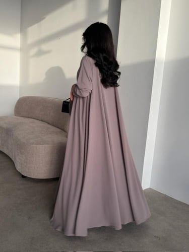 حرير بيج غامق دبل كلوش