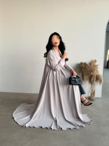 حرير بيج فاتح دبل كلوش