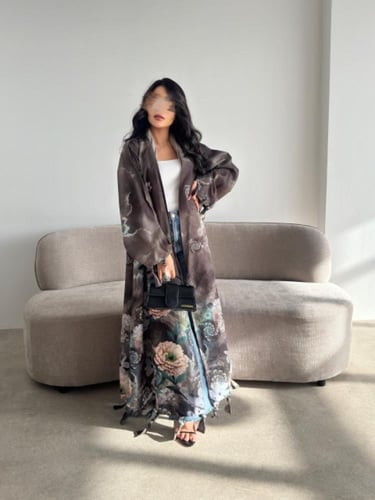 لنن طباعه زيتي مشجر