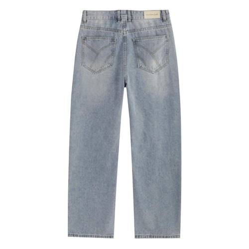 Vintage Wash Straight Jeans (Oversize)