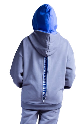 طقم be in the creative zone رمادي وازرق