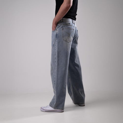 Vintage Wash Straight Jeans (Oversize)