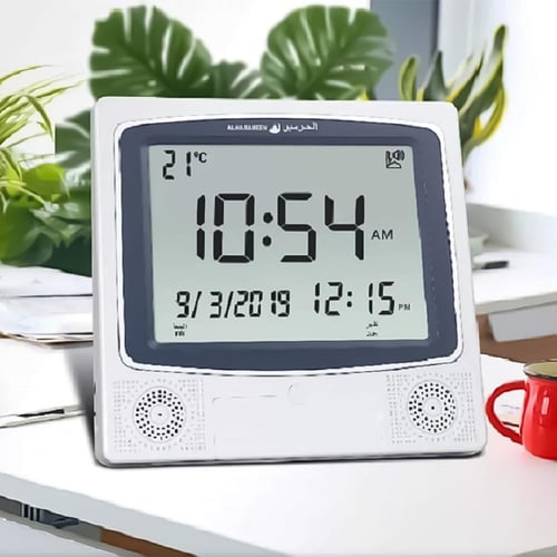 ساعة الاذان الحرمين الرقمية | تنبيهات دقيقة واتجاه...