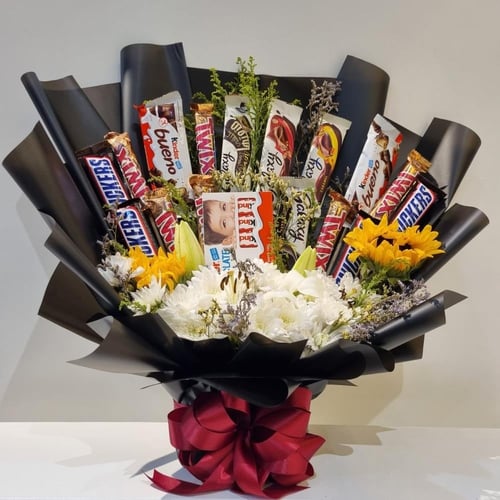 Chocolate with roses