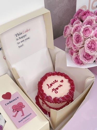 بوكس كيك و ورد