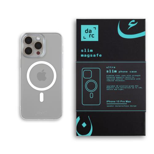 دارك - SLIM جراب سلم ماق سيف لاجهزة الايفون - شفاف