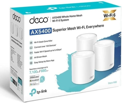 موزع واي فاي TP-LINK Deco X60 3pack XA5400