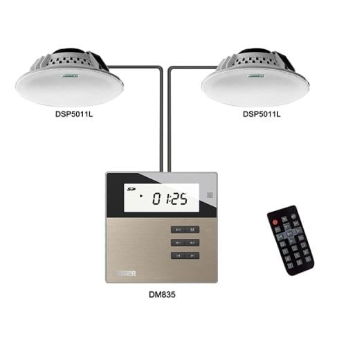 M2UMusic Amplifier with 2 Ceiling Speakers DM835Ux...