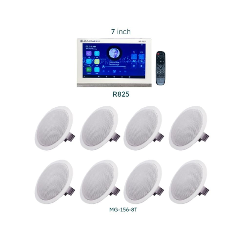 نظام صوتي 8 سماعات سقفية ماكسمين 20 وات 8 انش مع ج...