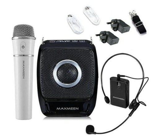 ميكرفون محمول ماكسمين للتدريس 25 وات 2 لاقطة لاسلك...