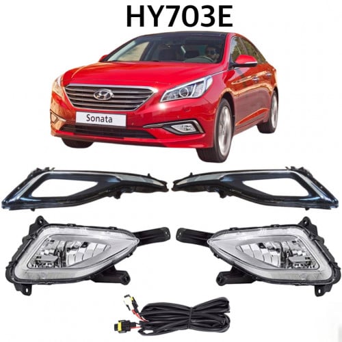 كشافات ضباب سوناتا 2014-2017 غطا كروم