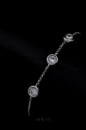 اسوارة سولتيرات بقصة دائرية مقاس 4mm (قفل بالسحب)