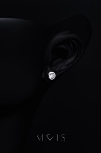 حلق سولتير بقصة دائرية 4mm